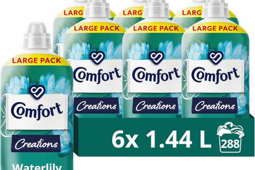 🦊Comfort Creations Waterlily & Lime Fabric Conditioner with Stay Fresh technology for 100 days of freshness + fragrance* 6x 1.44 L (288 washes)- AUTO WIN 29/10
