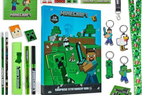 🦊 Minecraft Advent Calendar 2024 for Kids and Teenagers, Stationery, Notebooks, Stickers, Badges Advent Calendars for Kids -AUTO WIN