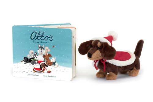 🦊 Otto's Snowy Christmas Book And Winter Warmer Otto Sausage Dog-AUTO WIN