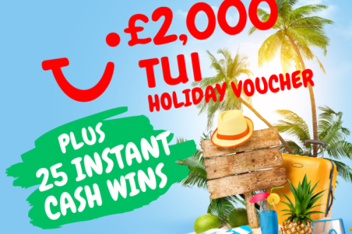 -WIN £2000 TUI HOLIDAY VOUCHER + 25 INSTANT CASH WINS-AUTO WIN-