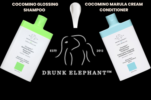 🦊Drunk Elephant - Cocomino Glossing Shampoo 240ml & Cocomino Marula Cream Conditioner 240ml- ATUO WIN 18/10