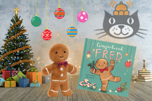 🦊Jellycat -Gingerbread Fred Book & Jolly Gingerbread Fred- AUTO WIN 26/10