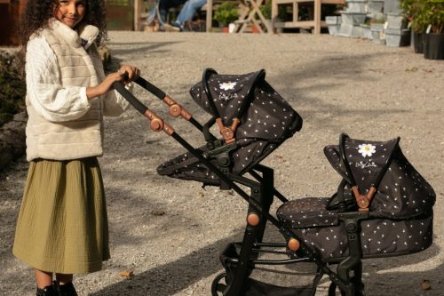 Daisy Chain Pinnacle Double Dolls Pram In Limited Edition Twilight-AUTO WIN