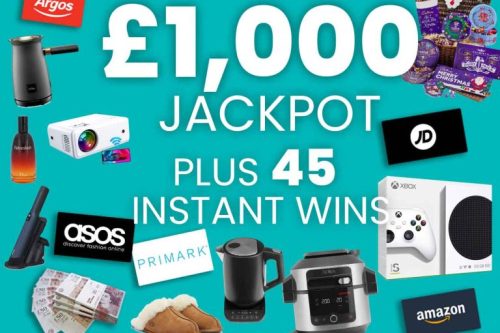 WIN £1000 JACKPOT WIN WITH 45 INSTANT WINS