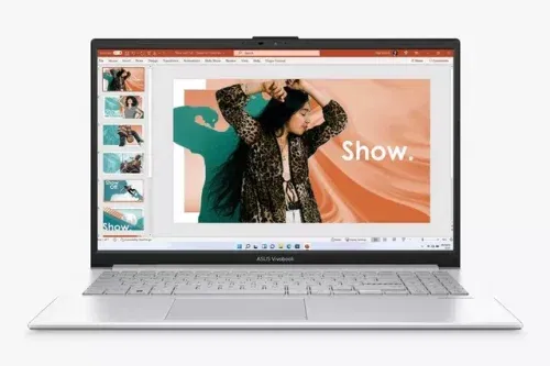 ASUS Vivobook Go 15 Laptop, Intel Core i3 Processor, 8GB RAM, 128GB SSD, 15.6” Full HD, Silver -AUTO WIN