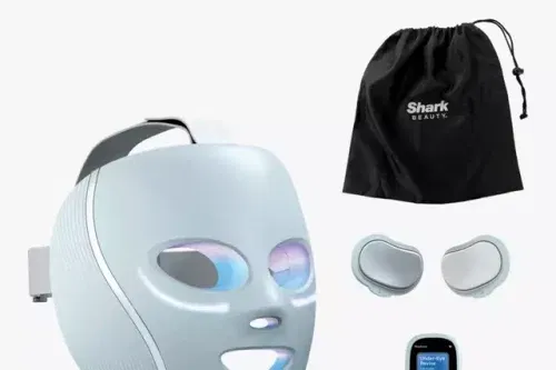 Shark CryoGlow FW312UK Under-Eye Cooling & LED Anti-Ageing & Blemish Repair Mask, Blue Frost