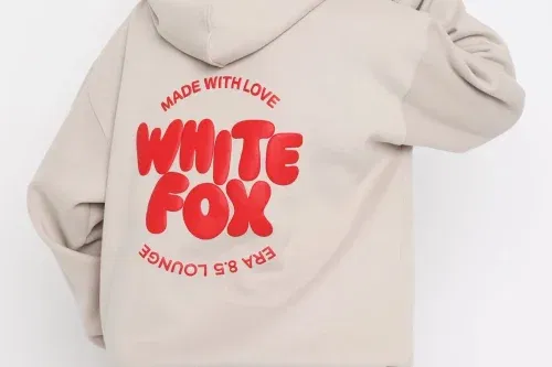🦊 White Fox With Love For You Oversized Hoodie Moon- AUTO WIN 18/11