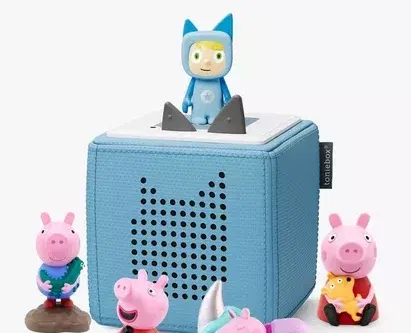 TONIES Peppa Pig 4 Tonie Audio Characters Toniebox Starter Set, Blue-AUTO WIN