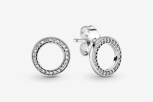 🦊PANDORA -SPARKLING CIRCLE STUD EARRINGS- AUTO WIN 30/11