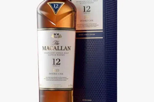 THE MACALLAN single malt Scotch whisky & Whiskey Decanter Gift Set with Glasses, Sailing Ship Design, 1000ml Whiskey Decanter and Glass Set