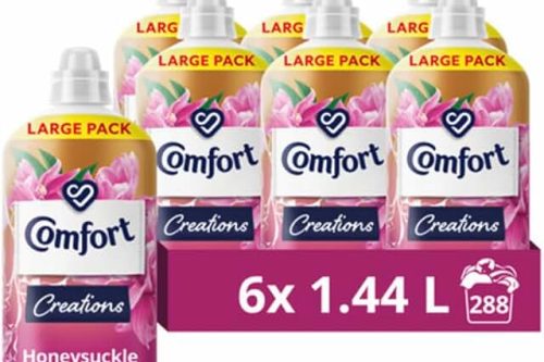 🦊Comfort Creations Honeysuckle & Sandalwood Fabric Conditioner with Stay Fresh technology 6x 1.44 L (288 washes)- AUTO WIN 01/11