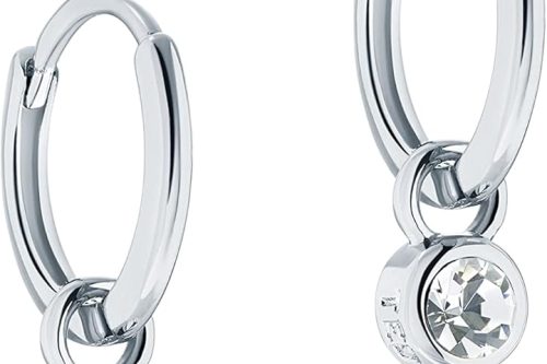 🦊Ted Baker Sinalaa Crystal Huggie Hoop Earrings For Women- AUTO WIN 11/11