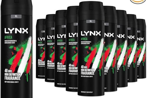 🦊 Lynx Africa Men's Fragrance, Aluminium Free Masculine Body Spray Deodorant, Fresh And Long Lasting Odour Protection, 10 Pack of 200m- AUTO WIN