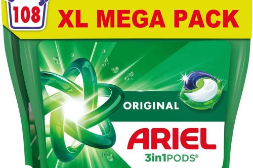 🦊Ariel All-in-1 PODS Original Washing Liquid Capsules, 108 Washes (54 x 2), AUTO WIN 05/11