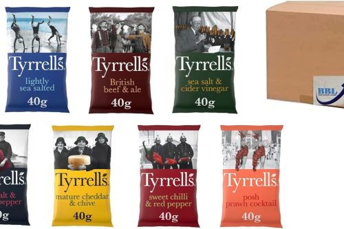 🦊Mixed Case Of Tyrrells Crisps 40G | Mix 7 Flavours (Pack Of 24)- AUTO WIN 07/11