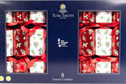 🦊Tom Smith -Luxury Christmas Crackers In Gold, White, Green, & Red Pack of 8- AUTO WIN 10/11
