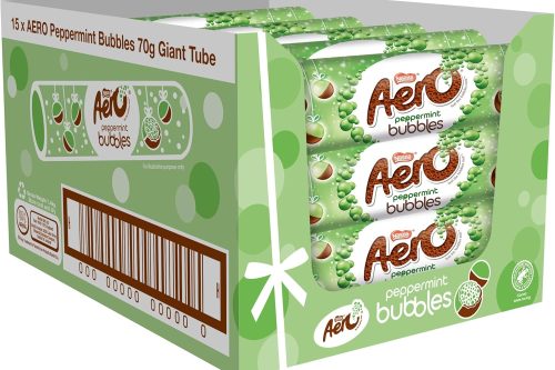 🦊Nestle Aero Bubbles Peppermint Mint Chocolate Giant Tubes,15 x 70 g- AUTO WIN 01/12