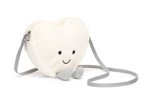 🦊 JELLYCAT Amuseables Cream Heart Bag & BAG CHARM- AUTO WIN