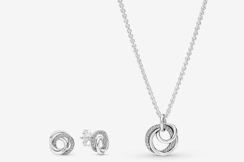 🦊Pandora -Family Always Encircled Necklace and Earrings Gift Set- AUTO WIN 01/11