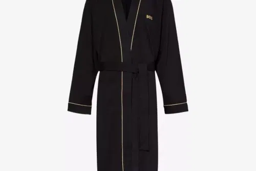 HUGO BOSS Kimono belted cotton-jersey dressing gown-AUTO WIN