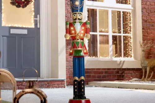 3ft Norbert Christmas Nutcracker Figure with Drum-AUTO WIN