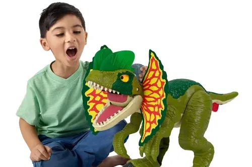 🦊 Imaginext Jurassic World Thrash Attack Dilophosaurus-AUTO WIN