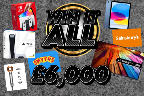 Win It All!! £6,000 Cash + HUGE Prize Bundle Worth Over £3,000!!