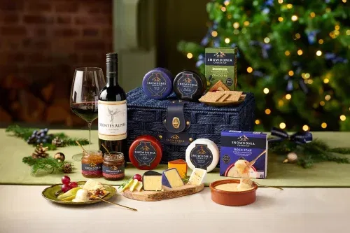 🦊SNOWDONIA LUXURY CHEESE & WINE HAMPER-AUTO WIN