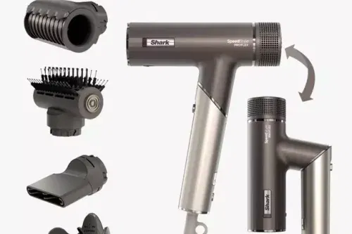 Shark SpeedStyle  Pro FLEX 4-in-1 High-Velocity Hair Dryer System, Mocha Silver-AUTO WIN