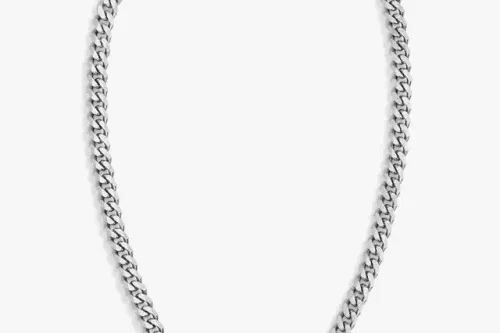 HUGO BOSS  BOSS Men's Curb Chain Necklace, Silver-AUTO WIN#2