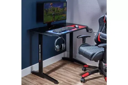 X Rocker Panther Gaming Desk - Black-AUTO WIN