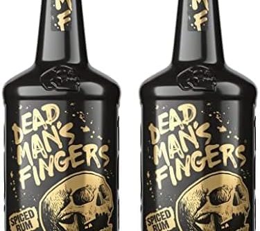 Dead Man's Fingers Spiced Rum, 70cl (Packaging may vary) (Pack of 2)AUTO WIN