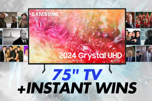 SAMSUNG 75″ TV + INSTANT WINS-AUTO WIN