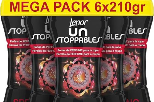 🦊 Lenor UnstoppAbles Perfume Beads for Clothes, 90 Washes (6 x 210 g), AUTO WIN
