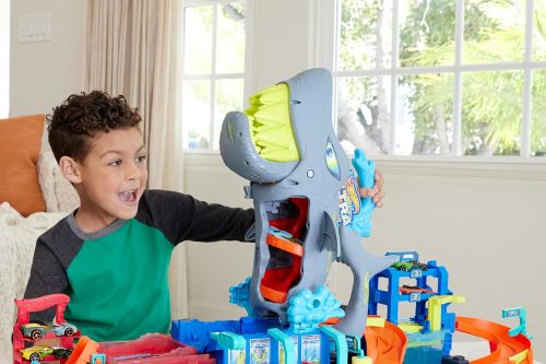 🦊Hot Wheels Let's Race Netflix - City Toy Car Track Set, Ultra Shark Car Wash-AUTO WIN 11/12