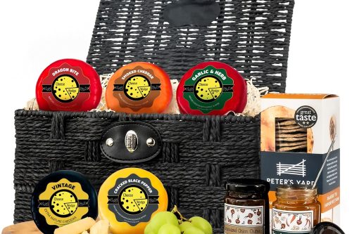 🦊Cheese Hamper Gift Set 5 Artisan Cheeses + 2 Chutneys & Crackers-AUTO WIN 12/12