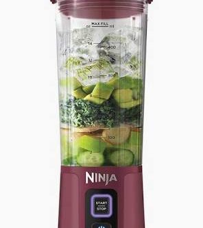 Ninja Blast Cordless Food Blender, Dark Red-AUTO WIN