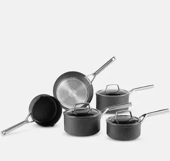 Ninja Foodi ZEROSTICK Hard Anodised Aluminium Non-Stick Frying Pan & Saucepan Set, 5 Piece-27/12- AUTO WIN