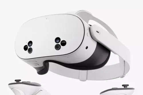 Meta Quest 3S All-In-One Mixed Reality Headset and Controllers, 256GB, White-AUTO WIN