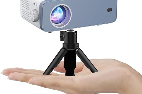 Mini Projector, VOPLLS Upgraded 1080P Full HD 14000L Video Projector Portable AUTO WIN