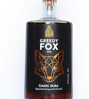 🦊 Greedy Fox Dark Rum 70cl 37.5%, Honeycomb & Caramel Flavoured Rum-AUTO WIN