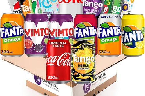 🦊Custom Case of 330ml Fizzy Drinks | 3 Flavours x 12 Cans of Each- AUTO WIN 08/01