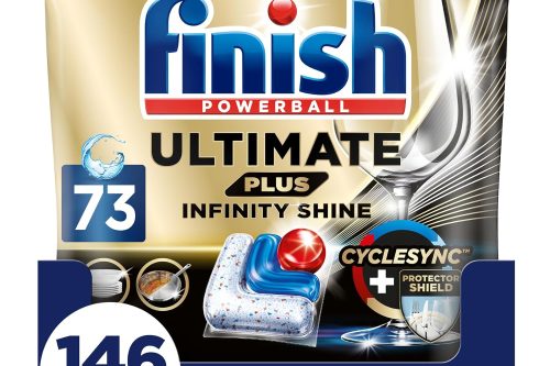 🦊Finish Ultimate Plus Infinity Shine 146 Dishwasher Tabs (73x2)-AUTO WIN 27/01