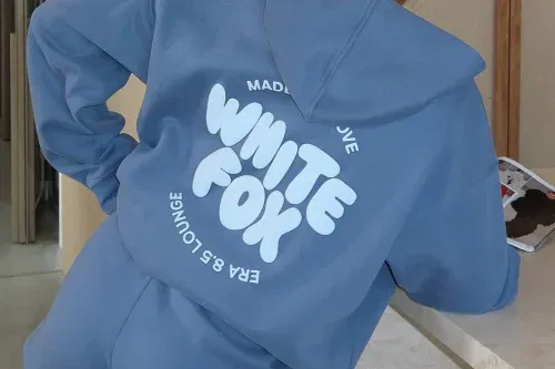 🦊White Fox With Love For You Oversized Hoodie Ocean-AUTO WIN 19/01