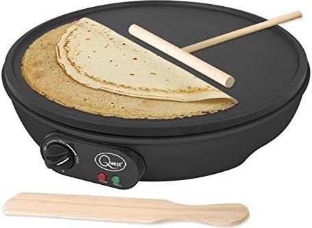 Quest Electric 🦊Pancake Maker & Crepe Maker | Extra Large Cooking Surface | Non Stick, Easy Clean Up | Includes Utensils | Perfect for Pancakes, Crepes, Omelettes-AUTO WIN