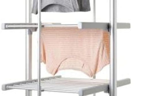 Dry:Soon Mini 3-Tier Heated Clothes Airer – Foldable Heated Shelves Dry Laundry Quickly & Gently-AUTO WIN