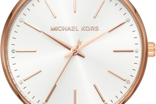 Michael Kors Watch for Women Pyper, 38mm case size, Three Hand movement, PVC strap-AUTO WIN