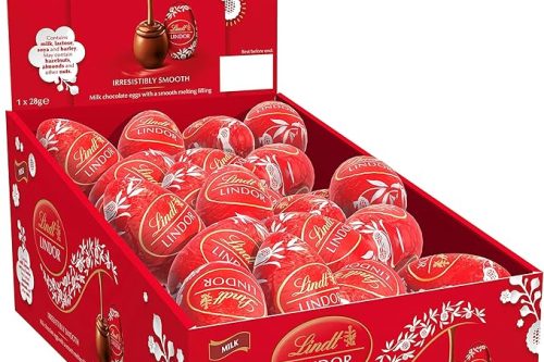 🦊Lindt Lindor Milk Chocolate Filled Egg with a Smooth Melting Filling, 28g (Pack of 48) -AUTO WIN 21/02