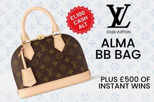 LOUIS VUITTON ALMA BB BAG OR £1100 CASH! PLUS INSTANT WINS WORTH £500!-25/02-AUTO WIN