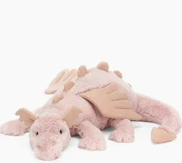 Jellycat Huge Rose Dragon (66cm)-AUTO WIN